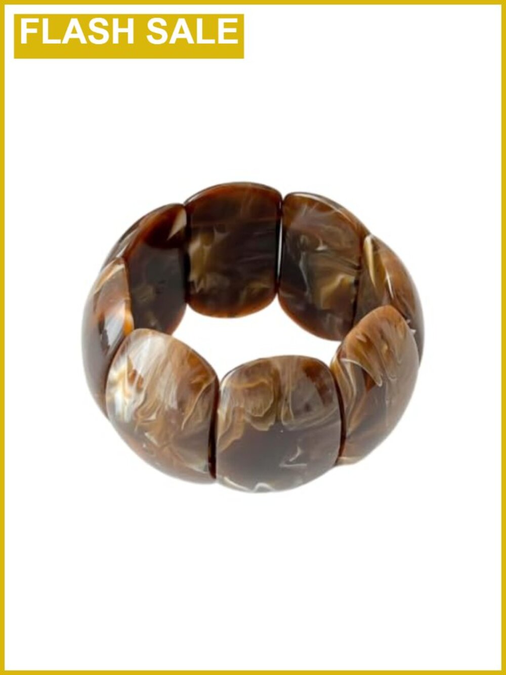 Chunky Resin Stretch Bracelet Bangle Boho Elastic Wide Acrylic Beaded Women